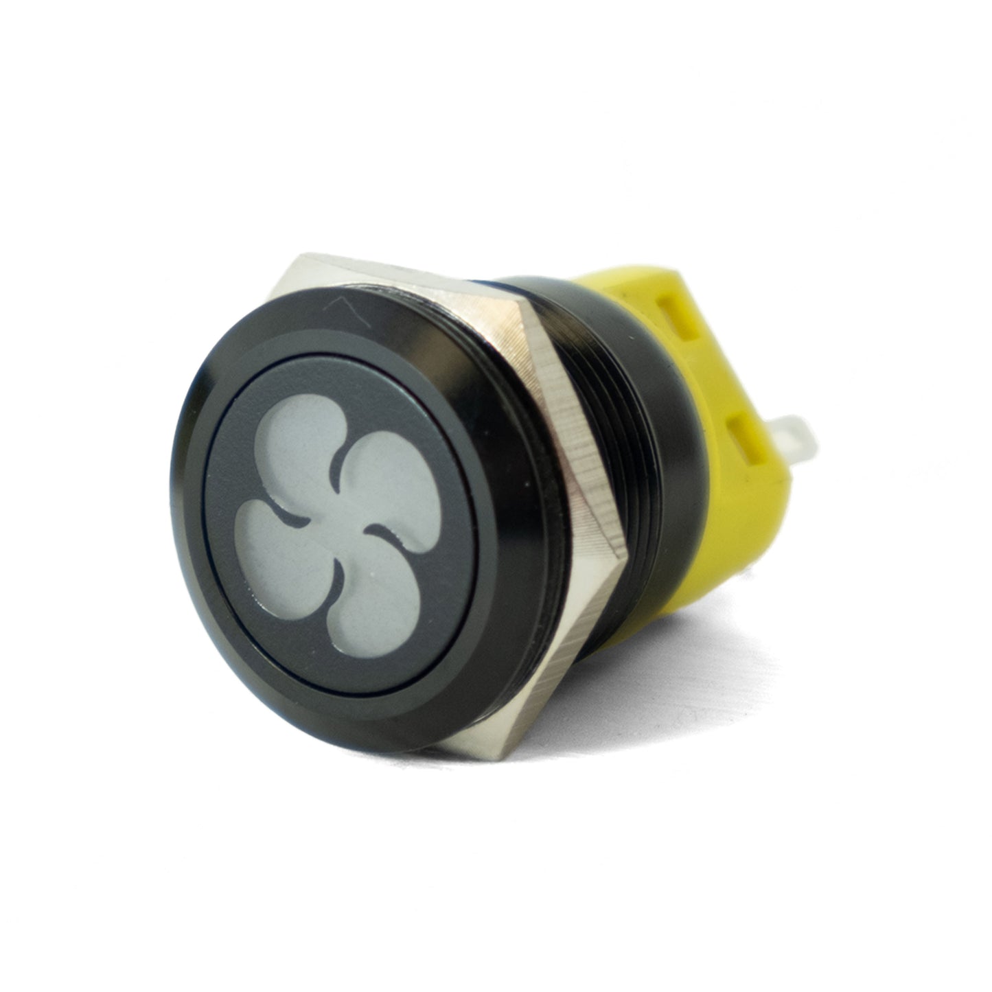 Push Button Round 22mm Fan Switch Black Latching