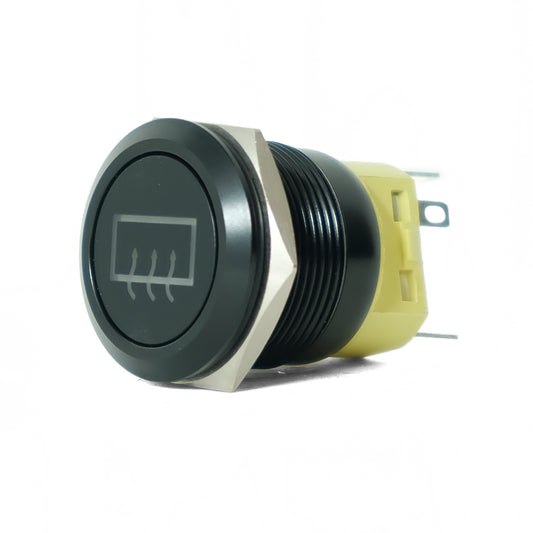 Push Button Round 22mm Heater Switch Black Latching